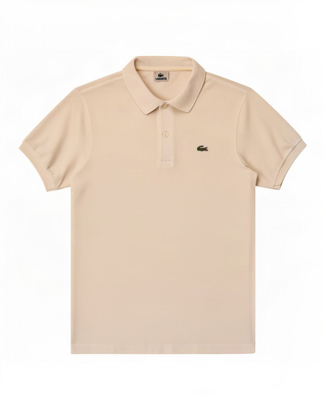 Tricou polo Lacoste pentru bărbați, mărimea 4, bumbac alb mediu