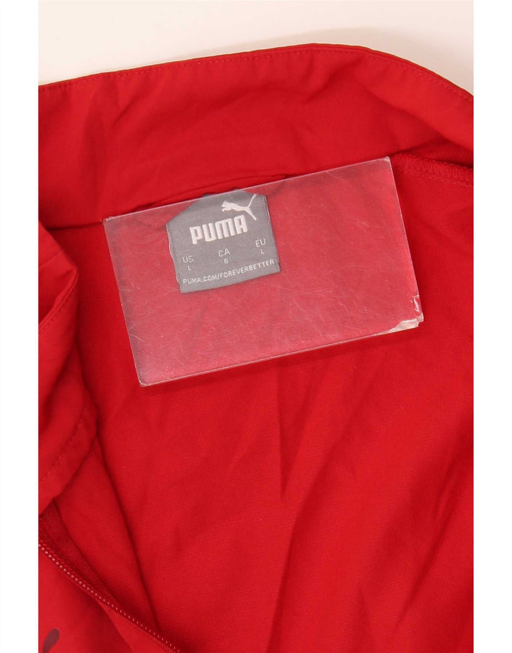 Jachetă de top pentru trening cu grafică Puma pentru bărbați, poliester roșu mare