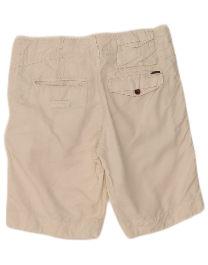 Pantaloni scurți cargo Diesel pentru femei W31, bumbac alb mediu