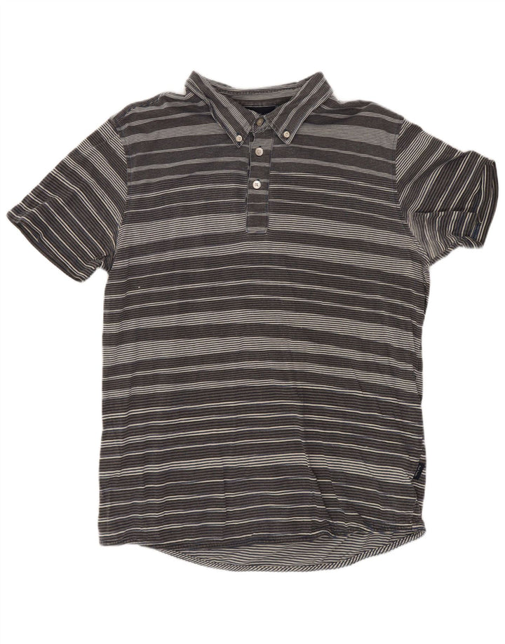 Cămașă polo Paul Smith pentru bărbați, bumbac cu dungi gri medii
