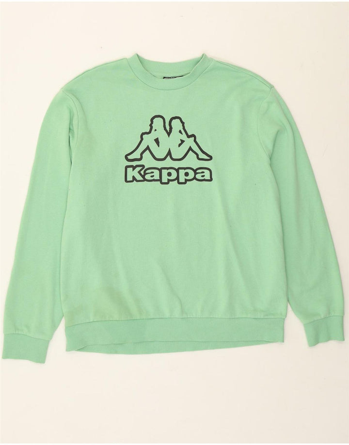 Pulover grafic pentru bărbați Kappa, bumbac verde 2XL
