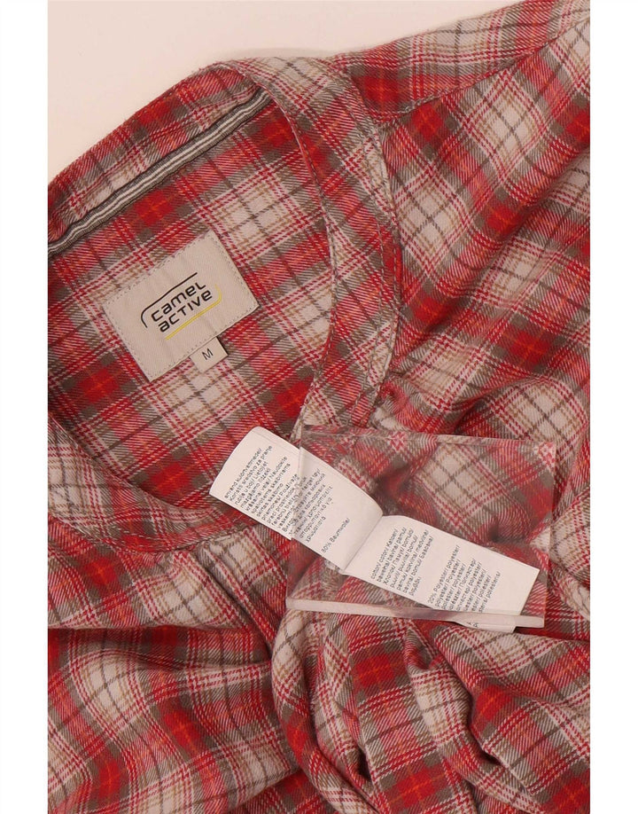 Camel Active Femei Flanel Shirt UK 14 Medium Red Check Bumbac