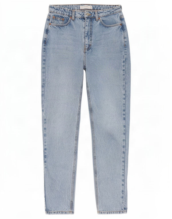 Topshop Blugi Mom Tapered pentru femei L28 L34 Bumbac albastru