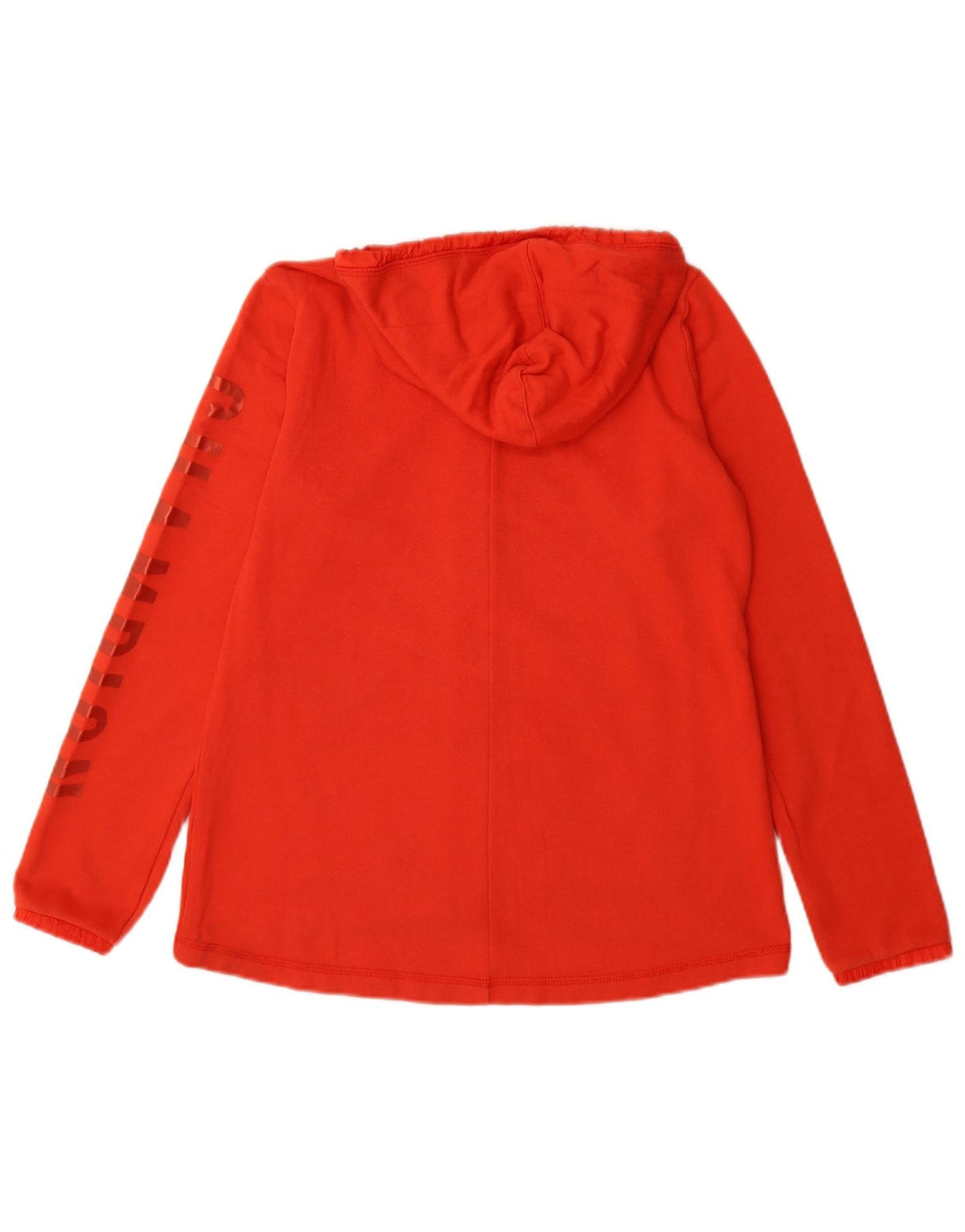 Pulover cu capotă cu fermoar și grafic Champion pentru femei UK 14 Medium Red