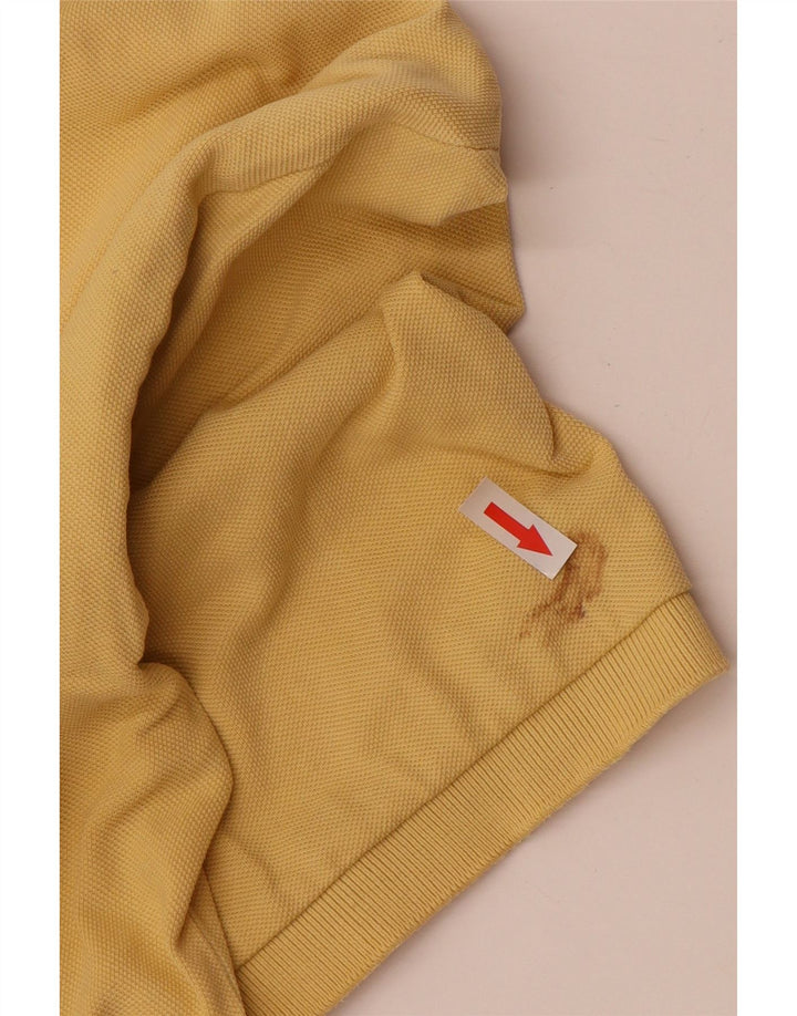 Tricou polo Asics pentru bărbați, bumbac galben mare