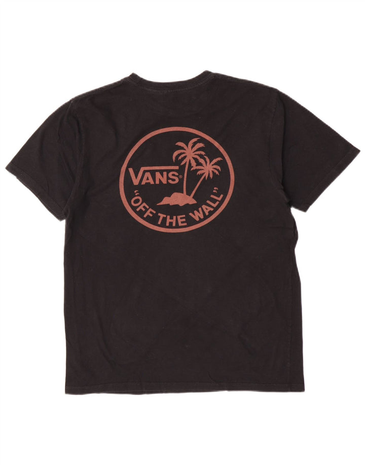 Tricou grafic Vans pentru bărbați Top mediu din bumbac negru