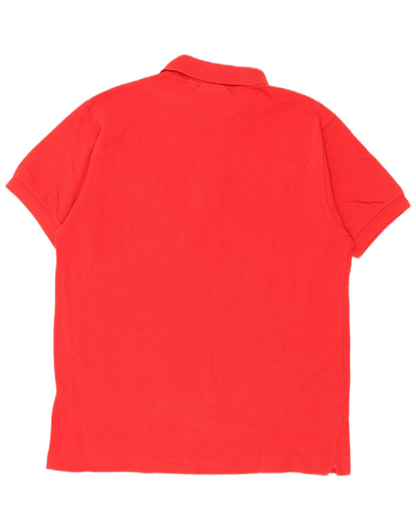 Tricou polo Lacoste Classic Fit pentru bărbați, mărimea 5, bumbac roșu mare