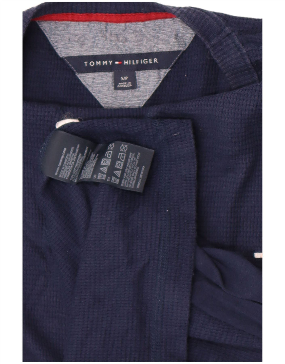 Top pentru bărbați Tommy Hilfiger cu mânecă lungă, mic, bleumarin, bumbac
