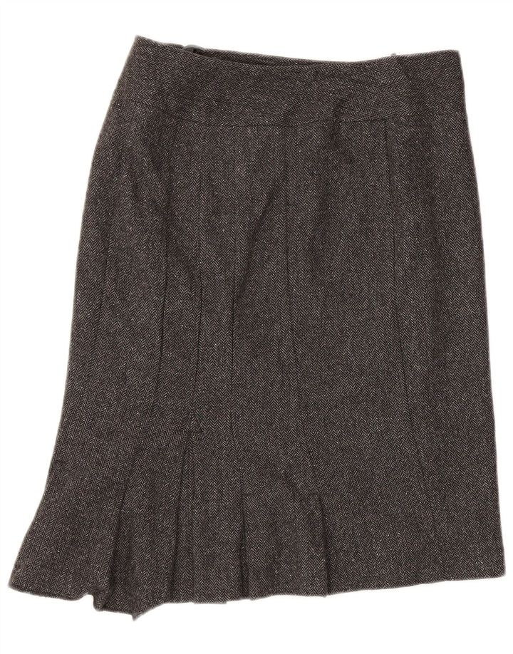 Fusta asimetrică pentru femei Benetton IT 40 Small W30 Grey Herringbone