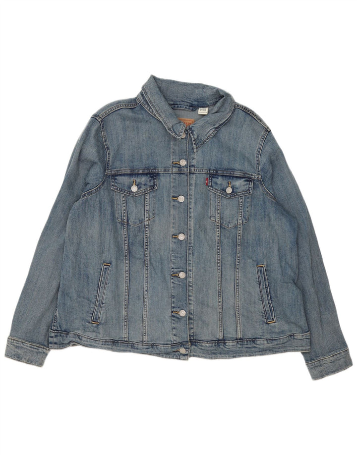 Jachetă de blugi Levi's pentru femei UK 22 3XL Blue Cotton Classic