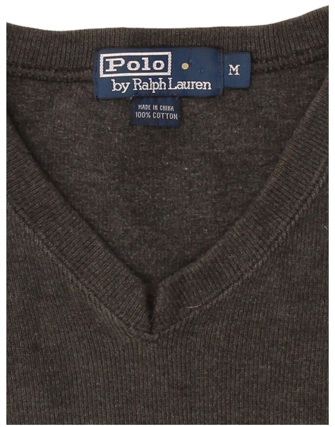 POLO RALPH LAUREN Mens Top Long Sleeve Medium Grey Cotton