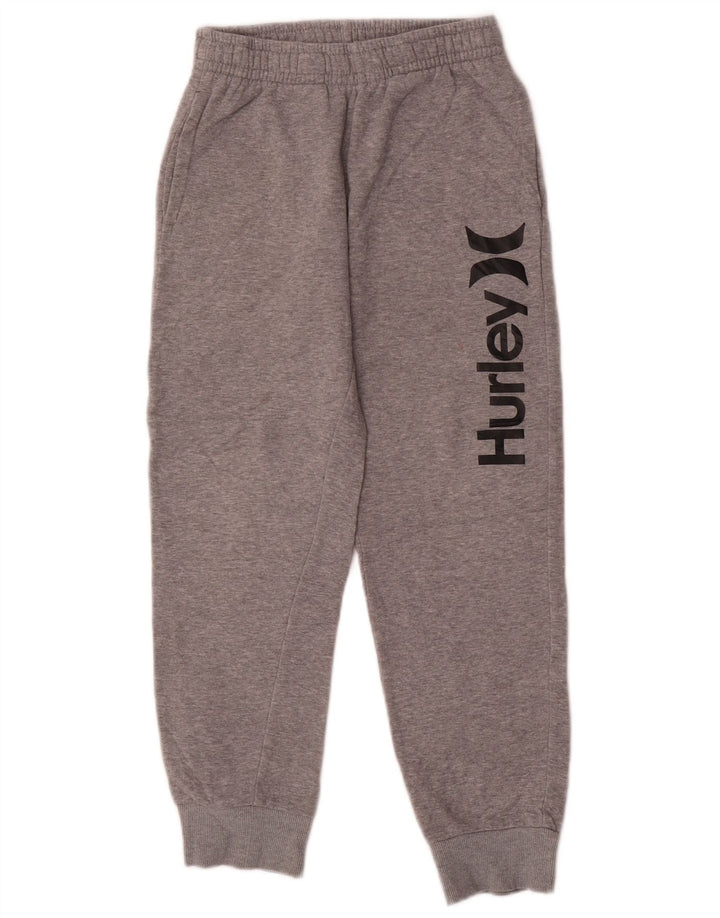 Pantaloni de trening grafic pentru baieti Hurley Pantaloni de jogging 10-11 ani Gri mediu