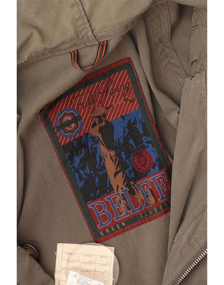 Jachetă parka cu glugă pentru bărbați Belfe IT 52 XL bumbac kaki
