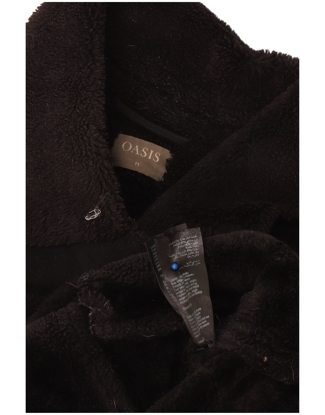 Jachetă Oasis pentru femei Sherpa Biker UK 14 Poliester mediu negru