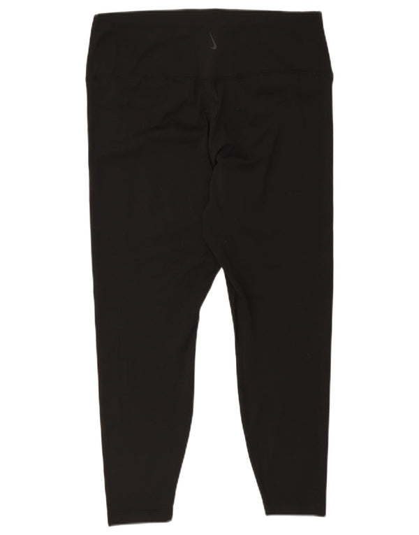 Leggings crop Nike Dri Fit pentru femei UK 18 XL Poliester negru