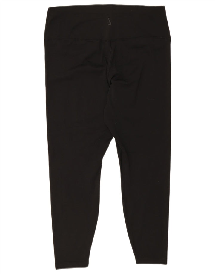 Leggings crop Nike Dri Fit pentru femei UK 18 XL Poliester negru