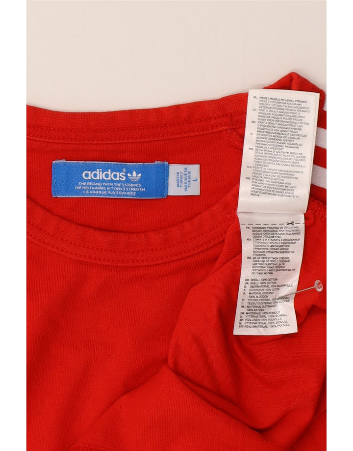 Tricou pentru bărbați Adidas Top mare bumbac roșu