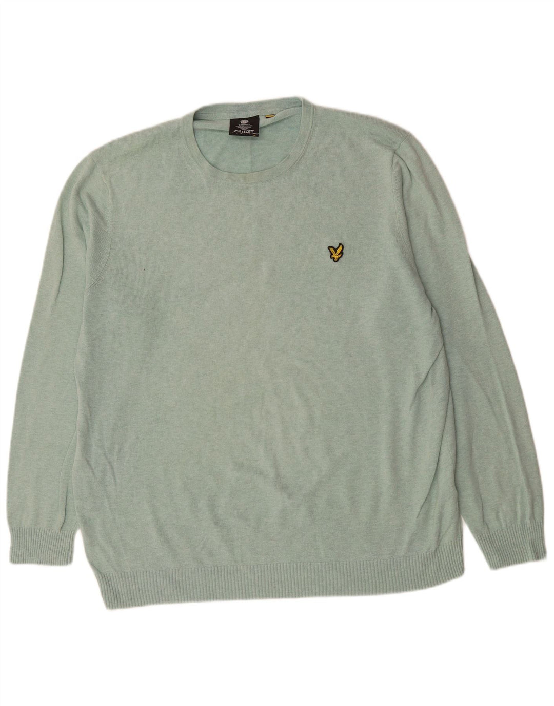 LYLE & SCOTT Pulover pentru bărbați cu gât crew, bumbac verde 2XL