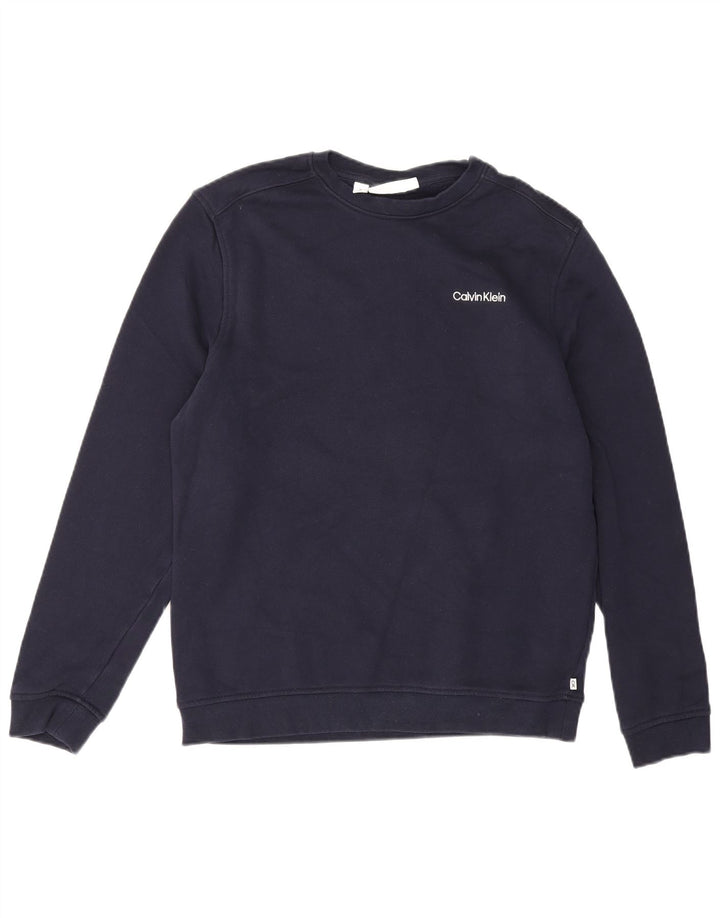 Hanorac Calvin Klein pentru bărbați de golf Pulover mediu din bumbac bleumarin