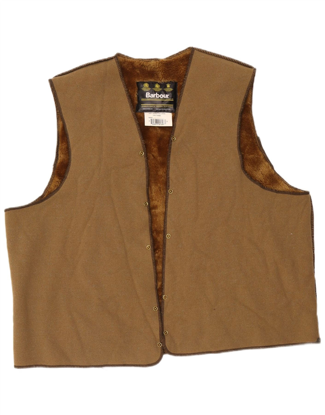 Gilet pentru bărbați Sherpa Liner Barbour Mărimea 52 mare maro acrilic