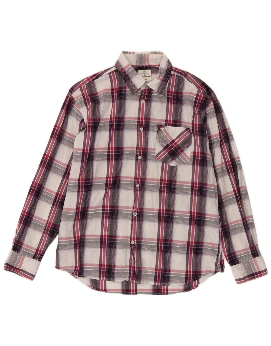 Cămașă pentru bărbați Tom Tailor XL, bumbac cu carouri multicolore