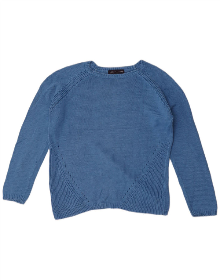 Marks & Spencer Pulover supradimensionat pentru femei cu gât de barcă UK 10 Small Blue