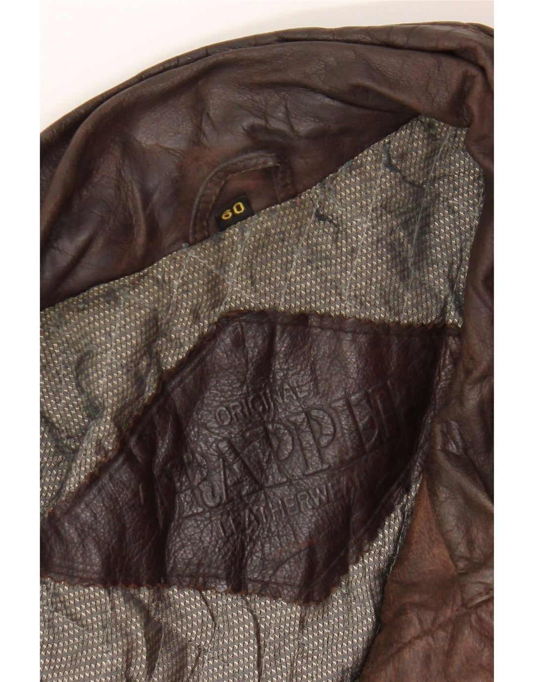 Jachetă de piele pentru bărbați Trapper UK 42 XL din piele maro