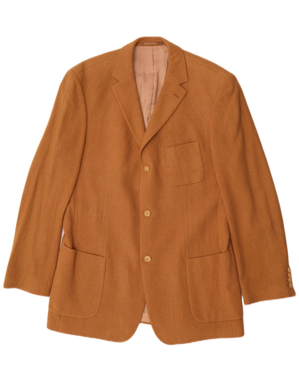 Jachetă blazer pentru bărbați Hugo Boss cu 3 nasturi UK 42 XL Lână bej