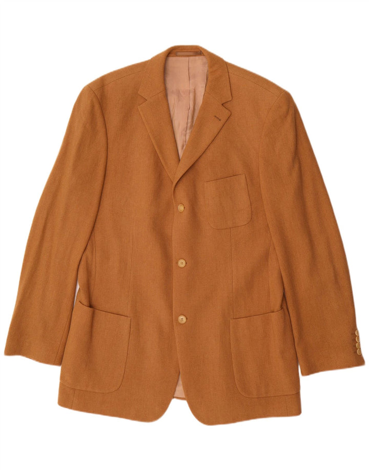 Jachetă blazer pentru bărbați Hugo Boss cu 3 nasturi UK 42 XL Lână bej