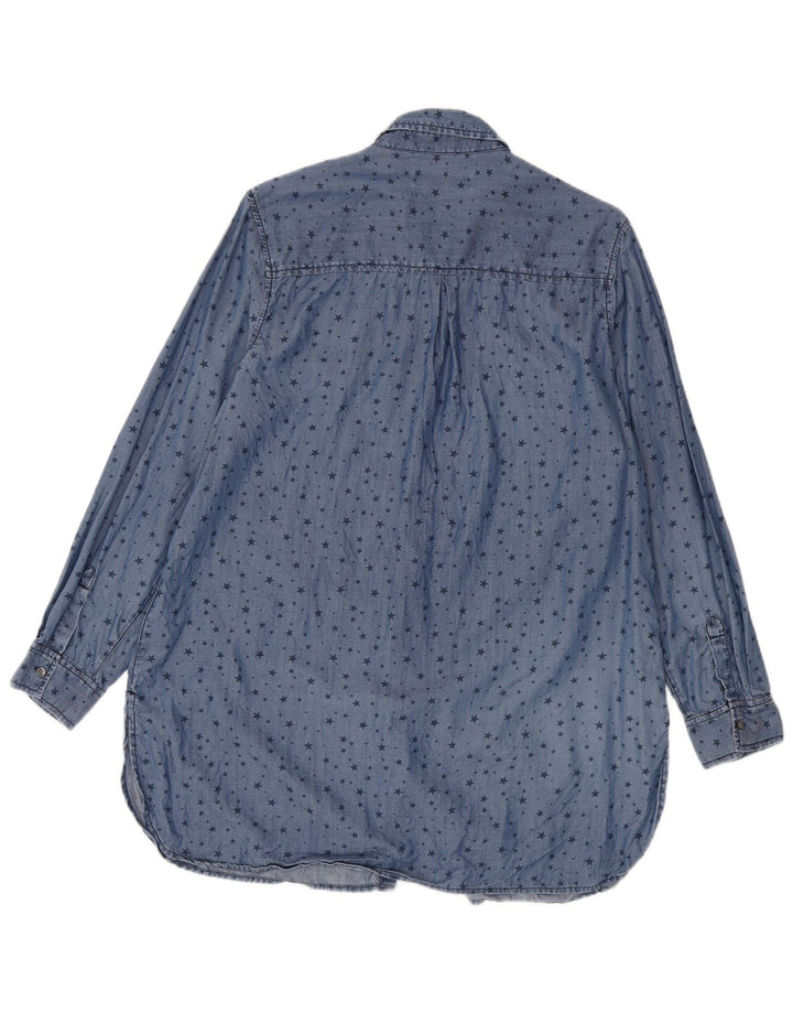 Cămașă pentru femei Marks & Spencer cu paragate cu model abstract UK 16 Large Blue