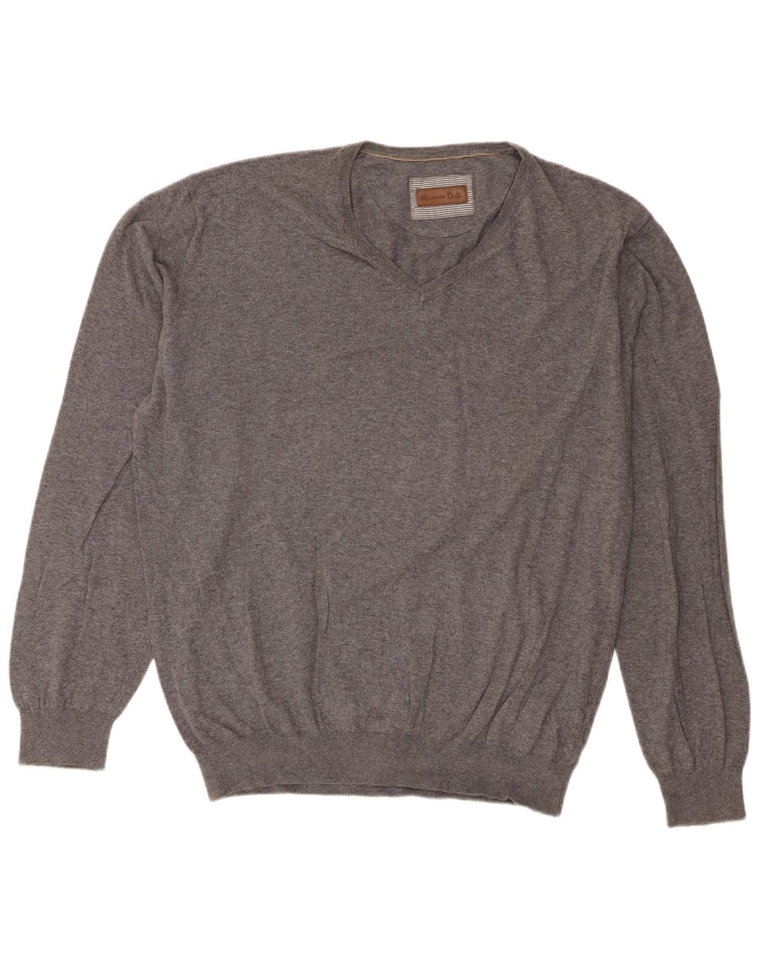 Pulover cu decolteu în V Massimo Dutti pentru bărbați, 2XL, gri
