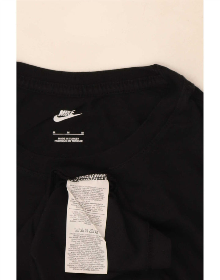 Tricou grafic Nike pentru bărbați Top mediu negru bumbac