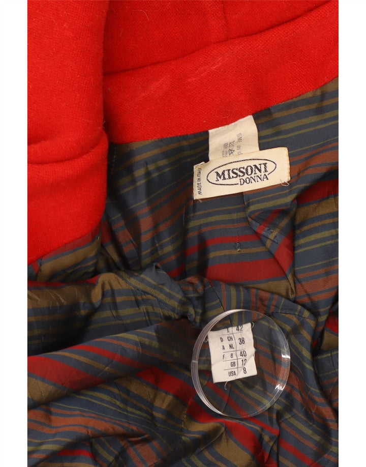 Pardesiu supradimensionat pentru femei Missoni UK 12 Lână roșie medie