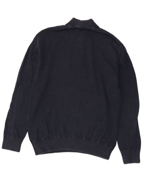 Pulover Jack Wills pentru bărbați, cu fermoar, cu gât, XL, bumbac, albastru