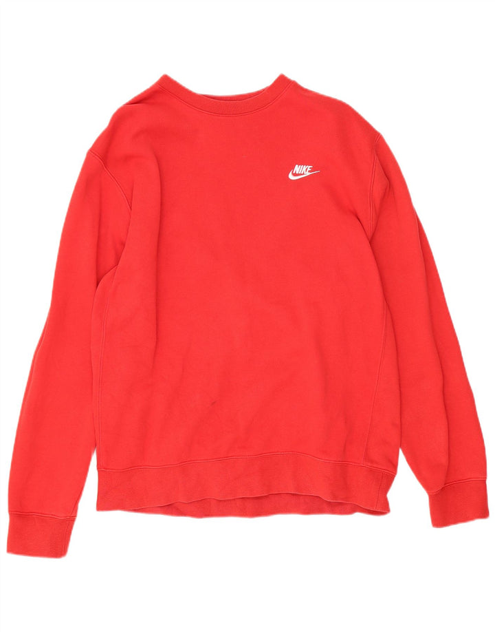 Pulover Nike pentru bărbați, bumbac roșu mediu