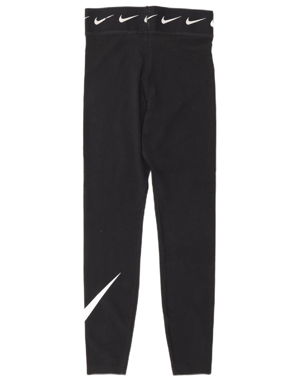 Leggings grafic Nike pentru femei UK 10 mic bumbac negru