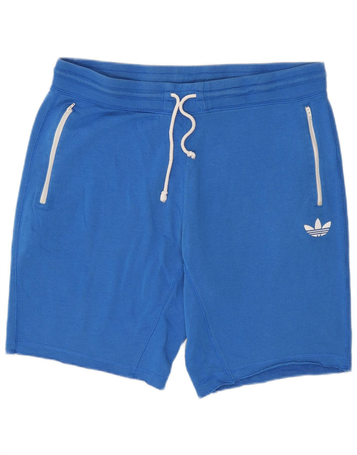 Pantaloni scurți sport pentru bărbați Adidas, mari, albastru, bumbac