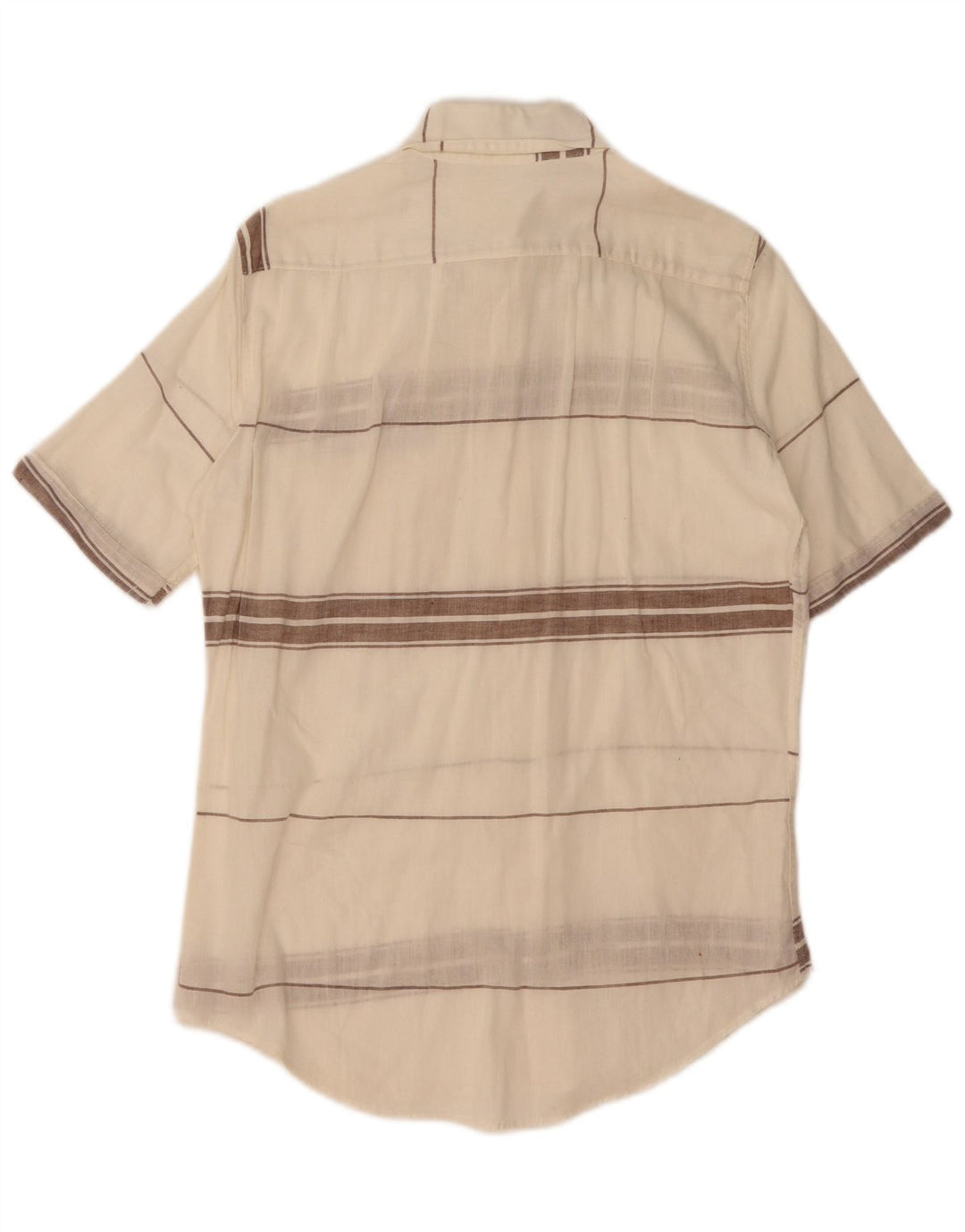 MANUEL RITZ PIPO Mens Shirt Size 39 15 1/2 Medium Off White Striped