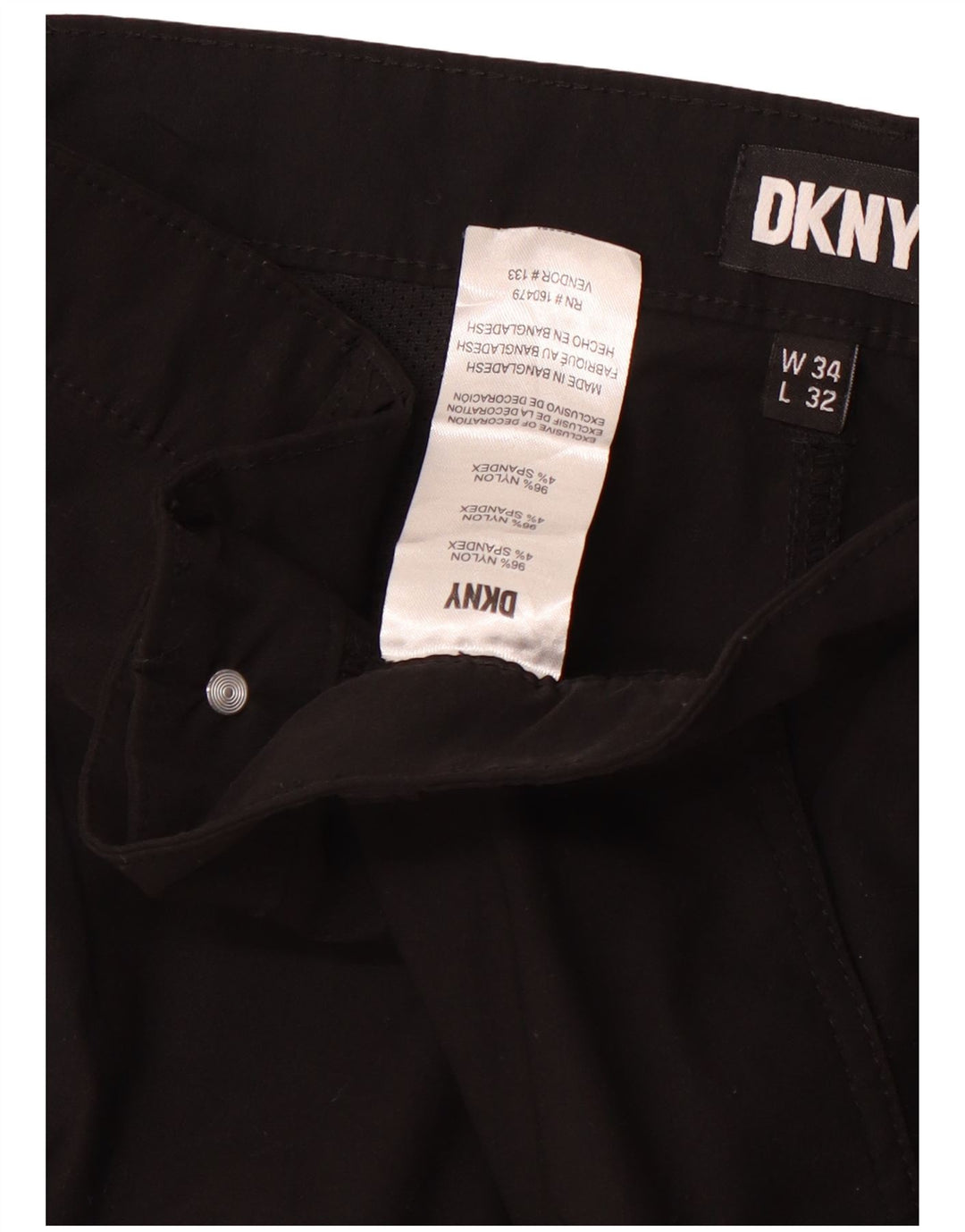 Pantaloni cargo slim pentru bărbați Dkny W34 L32 Nylon negru