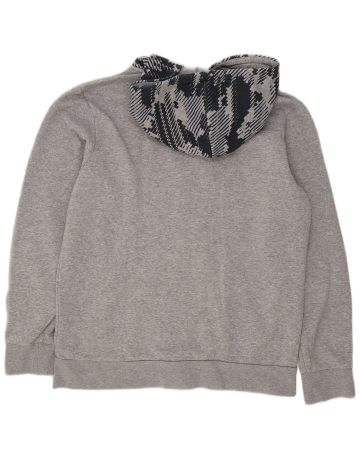 Pulover cu capotă cu fermoar Adidas pentru bărbați, mare, gri, geometric