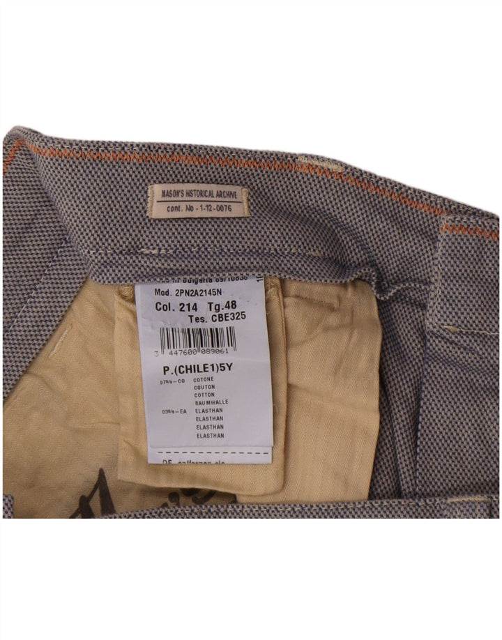 Pantaloni cargo drepti pentru bărbați Mason's IT 48 Medium L34 L28 Bumbac albastru