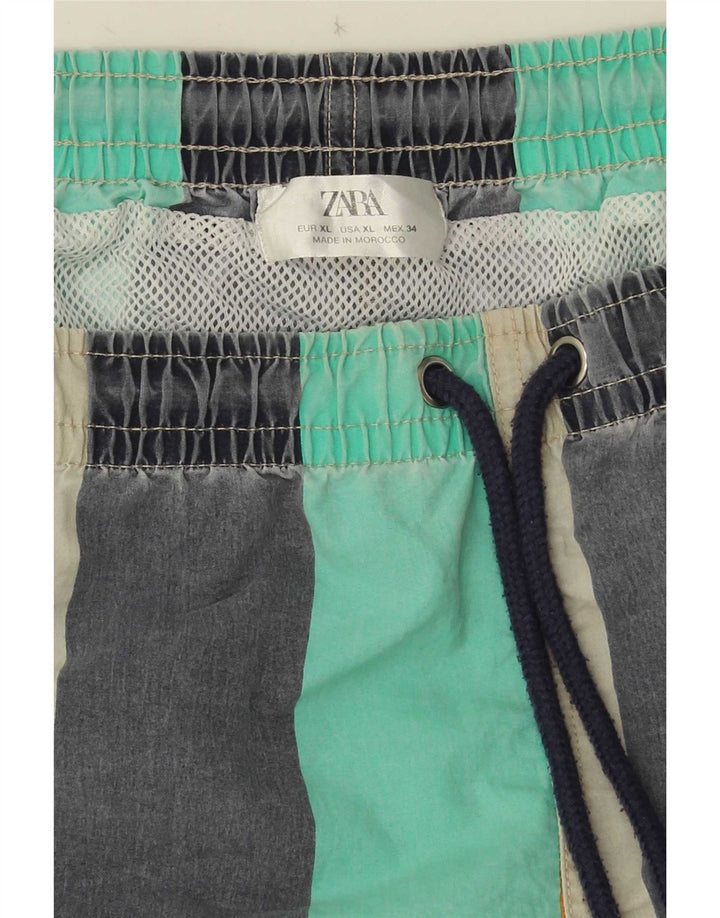 Pantaloni scurți de înot pentru bărbați Zara XL, multicolore, cu dungi