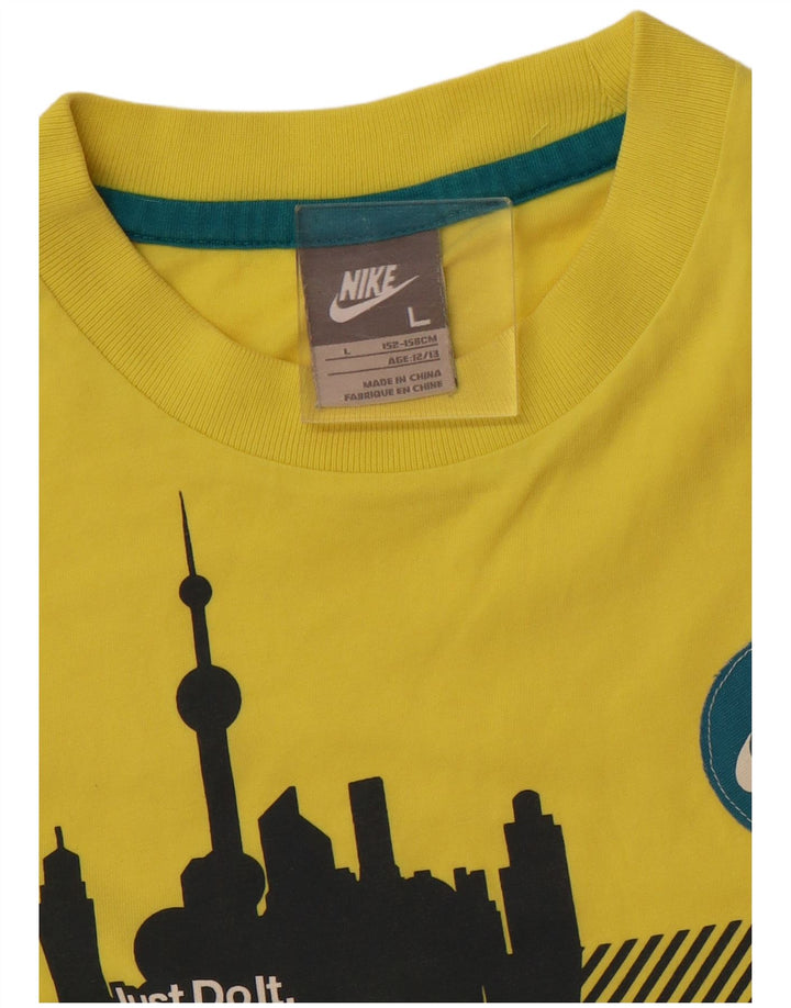 Vesta grafică pentru băieți NIKE Top 12-13 ani mare galben