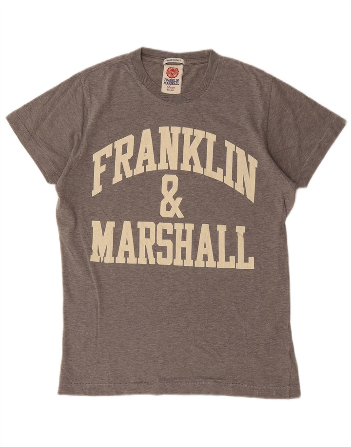 FRANKLIN & MARSHALL Tricou grafic clasic pentru bărbați Top mic bumbac gri