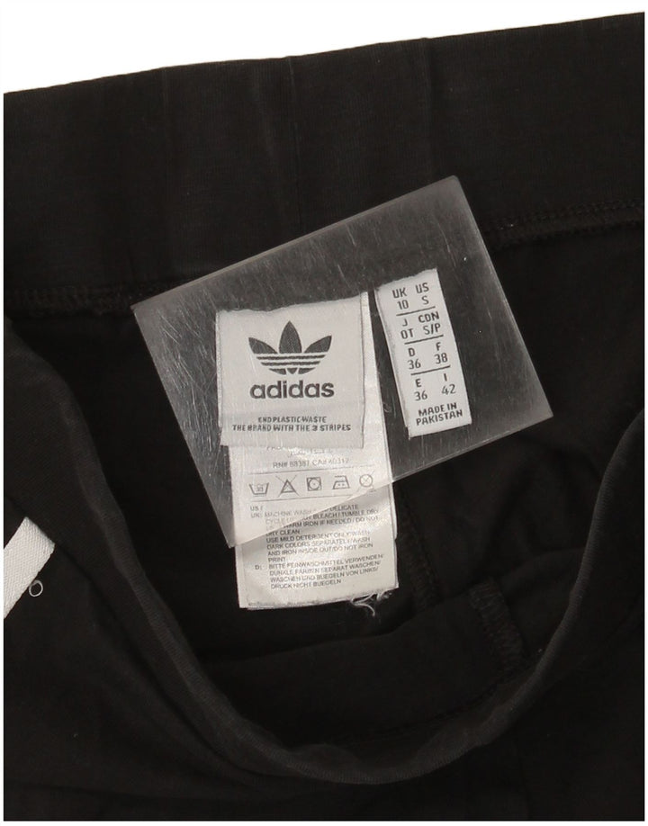 Leggings pentru femei Adidas UK 10 mic bumbac negru