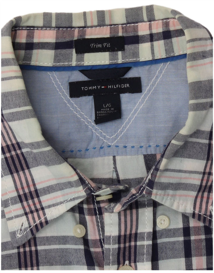 Cămașă pentru bărbați Tommy Hilfiger, mare, albastru, din bumbac