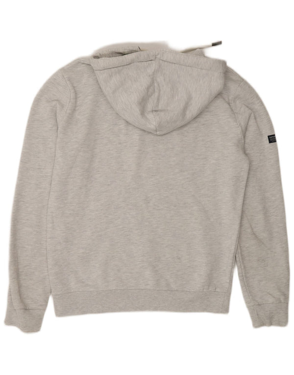 Pulover cu glugă grafic Superdry pentru bărbați, bumbac, gri mediu