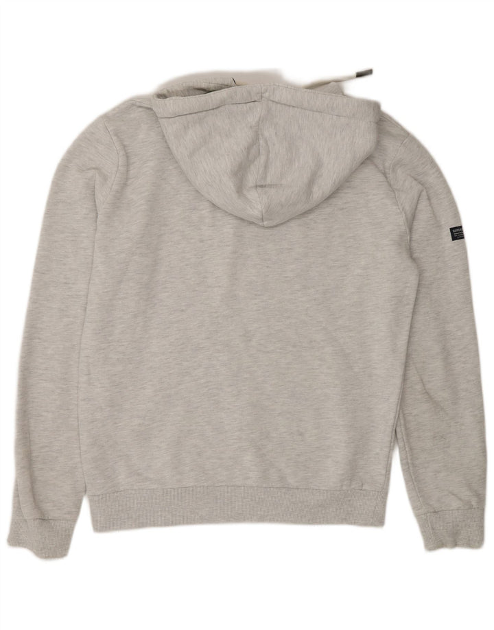 Pulover cu glugă grafic Superdry pentru bărbați, bumbac, gri mediu