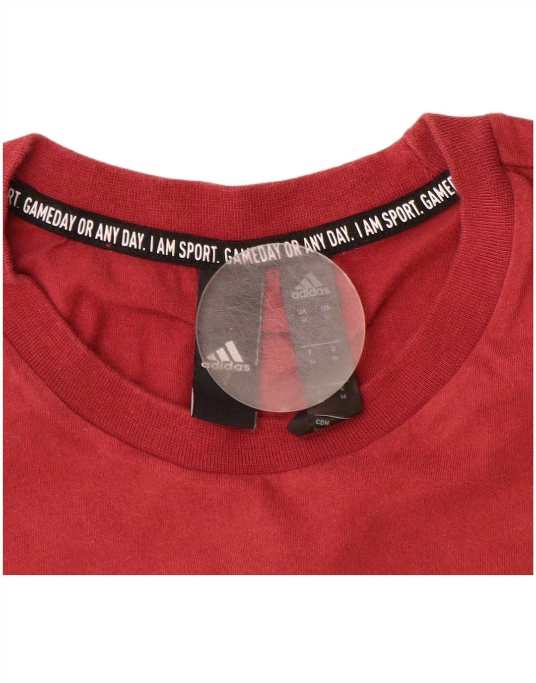 Tricou grafic pentru bărbați Adidas Top, bumbac roșu mediu