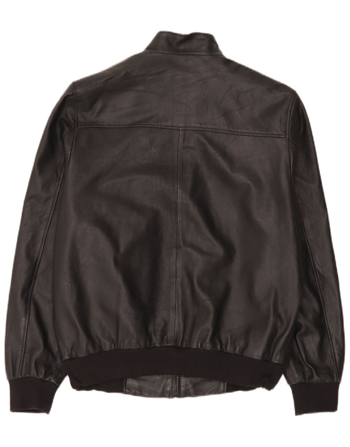 Jachetă de piele vintage pentru bărbați UK 44 2XL Negru